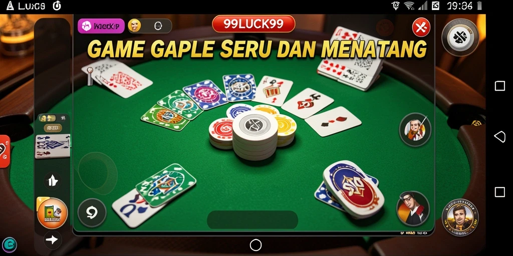 Tangkapan layar dari gameplay seru Gaple di 99LUCK99.