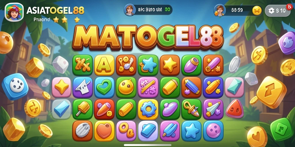 Tampilan gameplay Match-3 yang menantang dan berwarna-warni.
