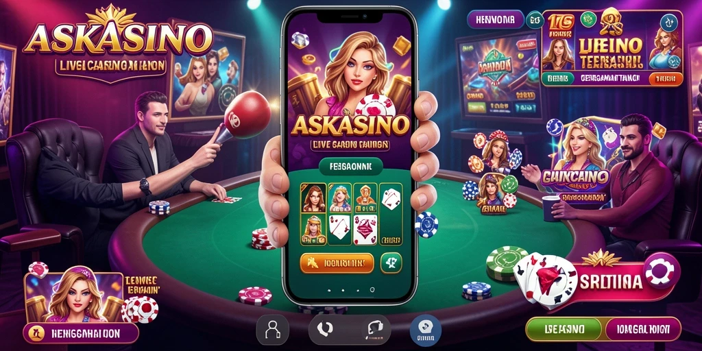 Tampilan gameplay Live Casino yang mendebarkan dari ASKASINO.