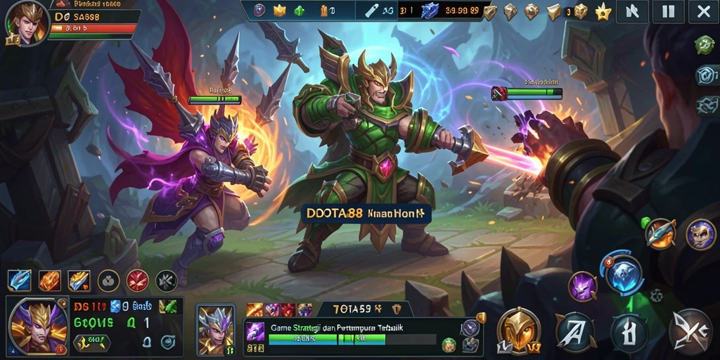 Tampilan gameplay DOTA88 yang menawan dengan aksi pertempuran seru.