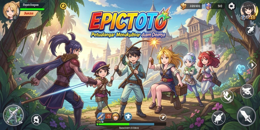 Tangkapan layar menampilkan karakter dari game Anime yang penuh aksi.