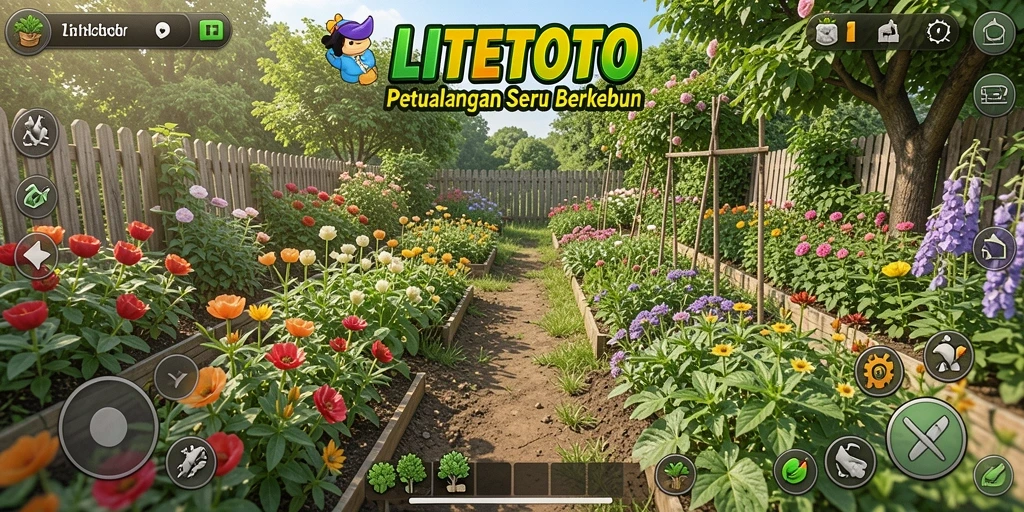 Tampilan indah dari ladang pertanian LITETOTO dengan tanaman subur.