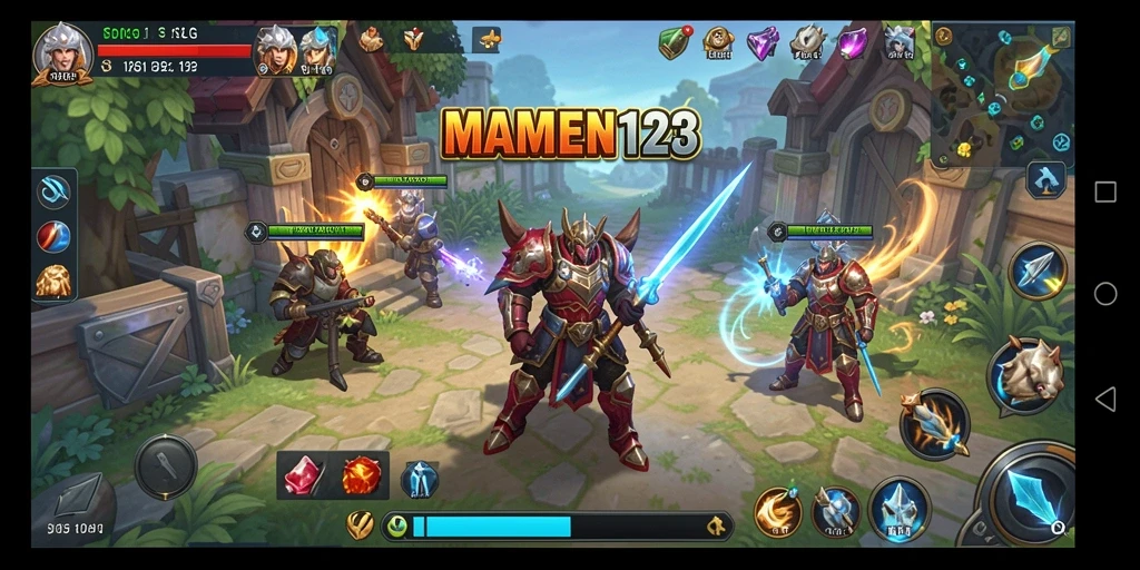 Tampilan gameplay MAMEN123 yang seru dan mendebarkan.