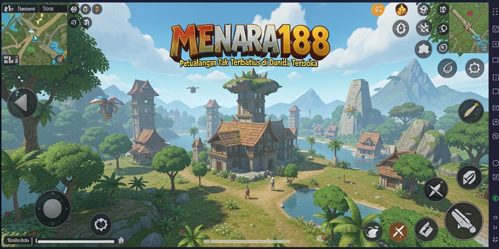 Tampilan menakjubkan dari gameplay di dunia terbuka.