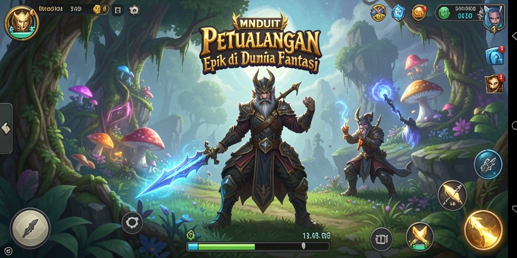 Tampilan gameplay MNDUIT dengan aksi RPG yang seru.