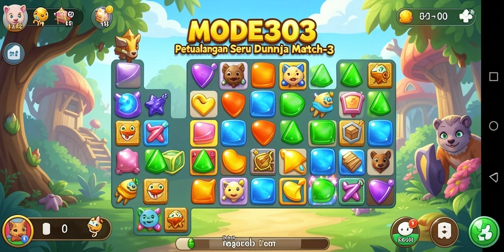 Gameplay seru dan menantang dalam MODE303 yang penuh warna.