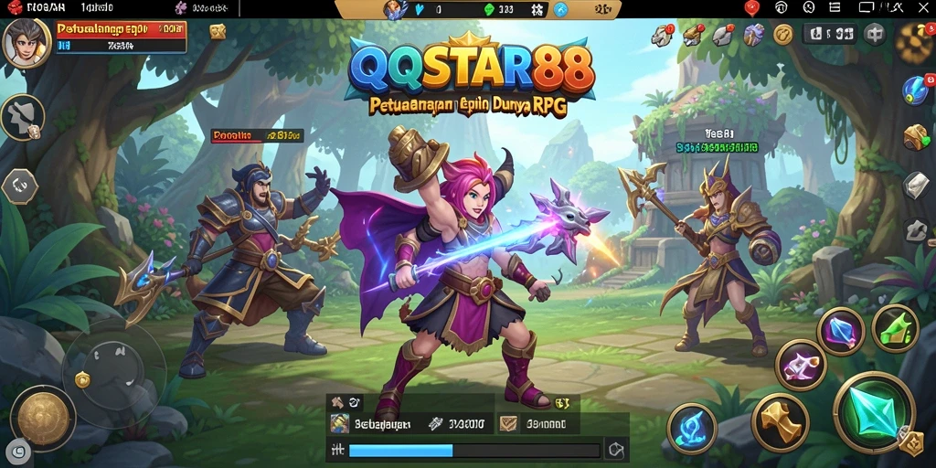 Tangkapan layar menampilkan aksi RPG seru dari QQSTAR88.