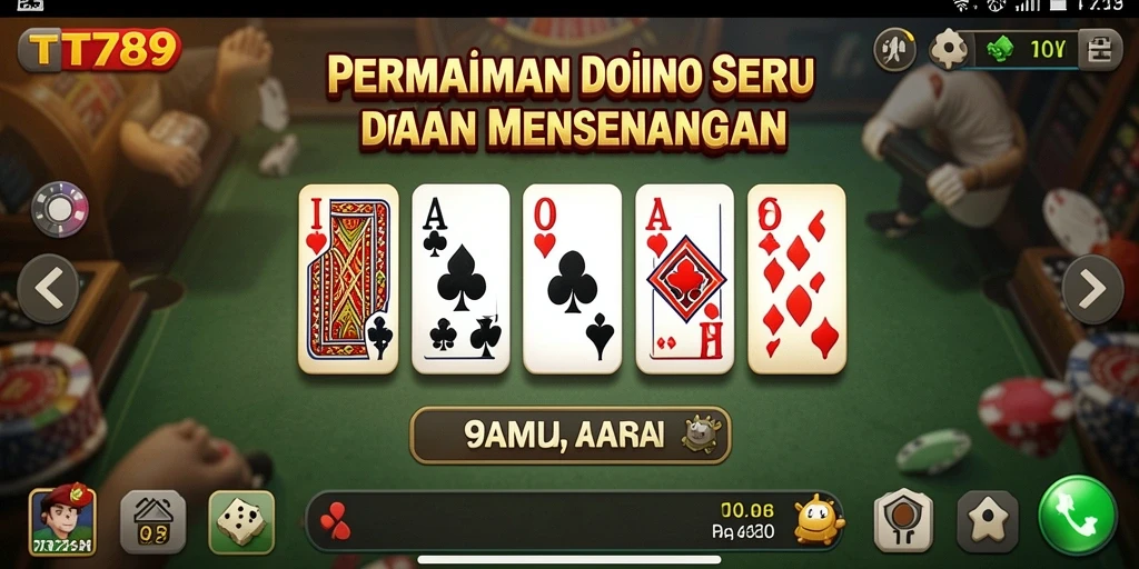 Tampilan utama TT789 dengan gameplay Domino yang menarik.