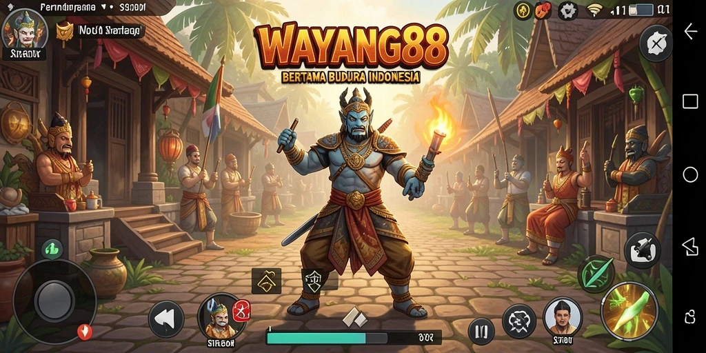Tampilan screenshot WAYANG88 yang menampilkan aksi pertempuran strategi.